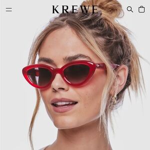 KREWE Red Cat-Eye Sunglasses